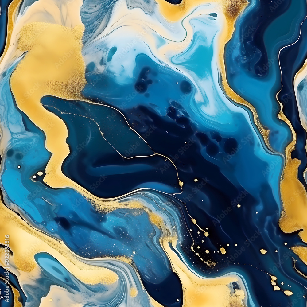 Seamless Liquid Fluid Marble of Ocean and Dark Blue and yellow Wave With Golden Glitch Texture Tile Background for Packaging, Banner, Decor, Wrap, Fashion, Accessories, Web, and Social Media Seamless Liquid Fluid Marble of Ocean and Dark Blue and yellow Wave With Golden Glitch Texture Tile Background for Packaging, Banner, Decor, Wrap, Fashion, Accessories, Web, and Social Media