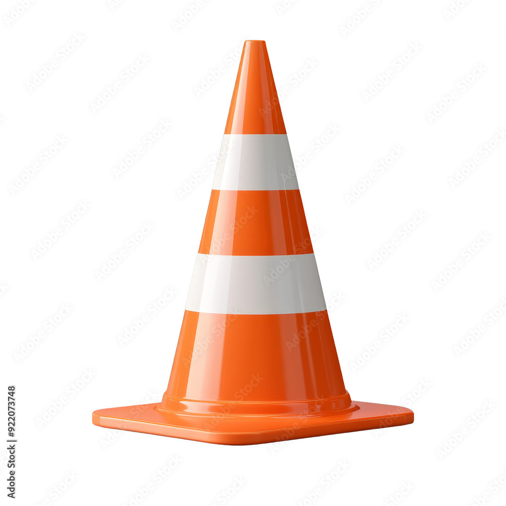 Orange plastic traffic cones with white stripes are used to prevent accidents. Orange plastic traffic cones with white stripes are used to prevent accidents.