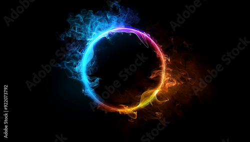 3D fire ring logo