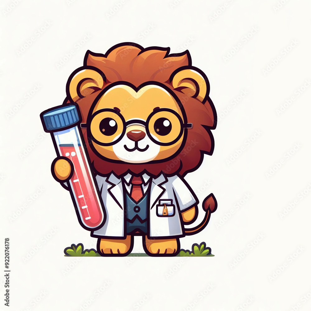 Naklejka premium cartoon scientist