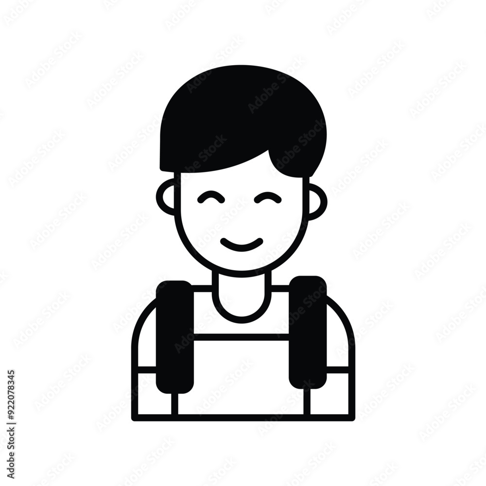 student glyph icon with white background vector stock illustration student glyph icon with white background vector stock illustration