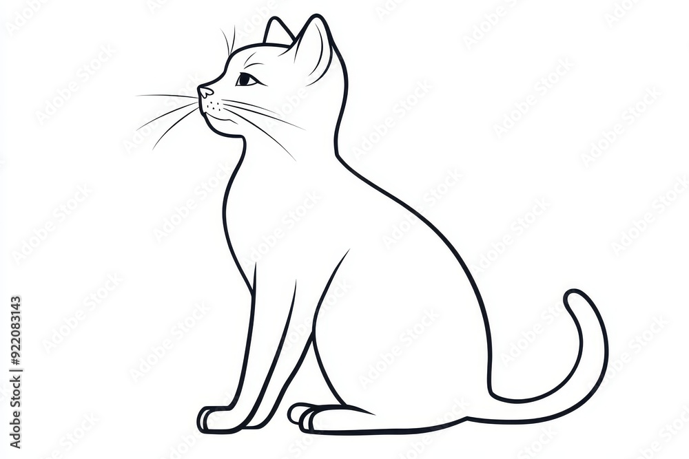 Cute Sitting Cat Line Art Cute Sitting Cat Line Art