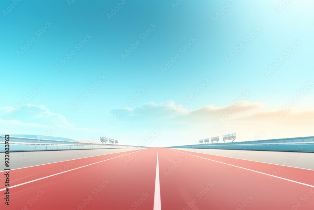 Fototapeta premium Racing track outdoors horizon sports.