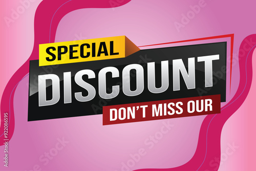 discount special offer poster dont miss out banner graphic design icon logo sign symbol social media website coupon

