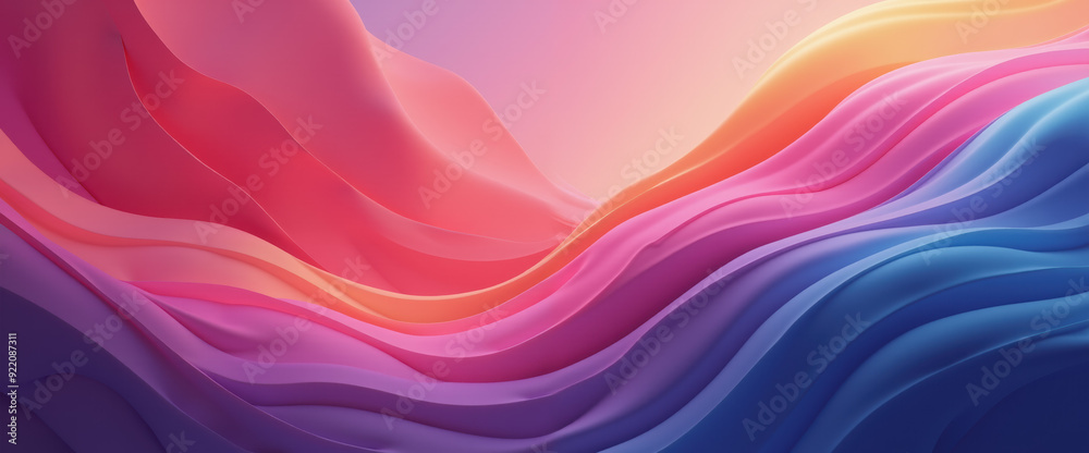 Abstract Colorful Gradient Waves, Smooth Curves and Soft Shapes, Dynamic Background for Technology, Presentation and Branding Abstract Colorful Gradient Waves, Smooth Curves and Soft Shapes, Dynamic Background for Technology, Presentation and Branding