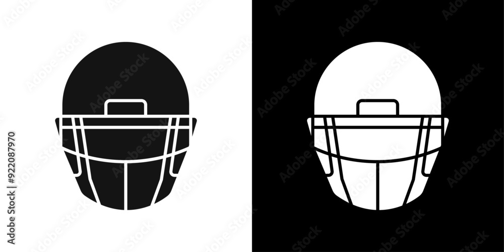Fototapeta premium american football helmet icon line art vector