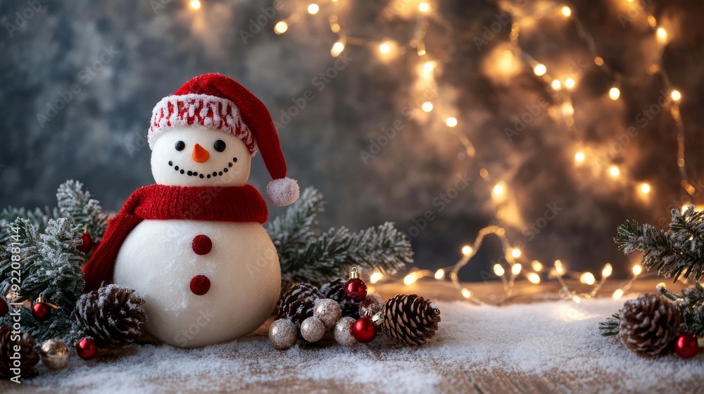 Xmas snowman with lights. Xmas snowman with lights.
