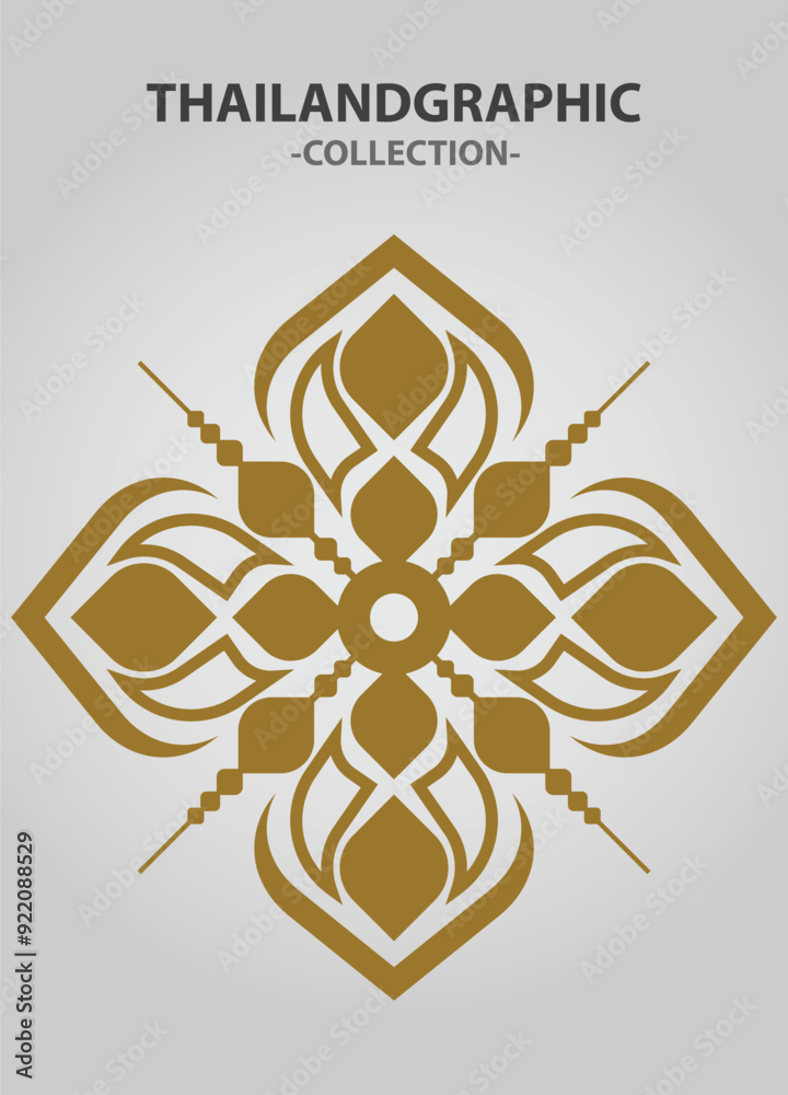 Fototapeta premium Vector element ethnic decorative ornament ethnic thai illustration
