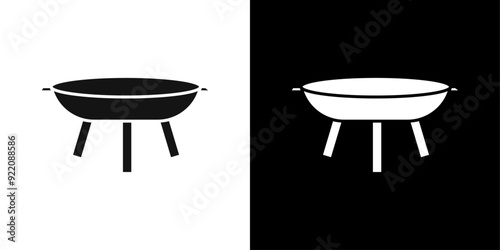 brazier icon line art vector