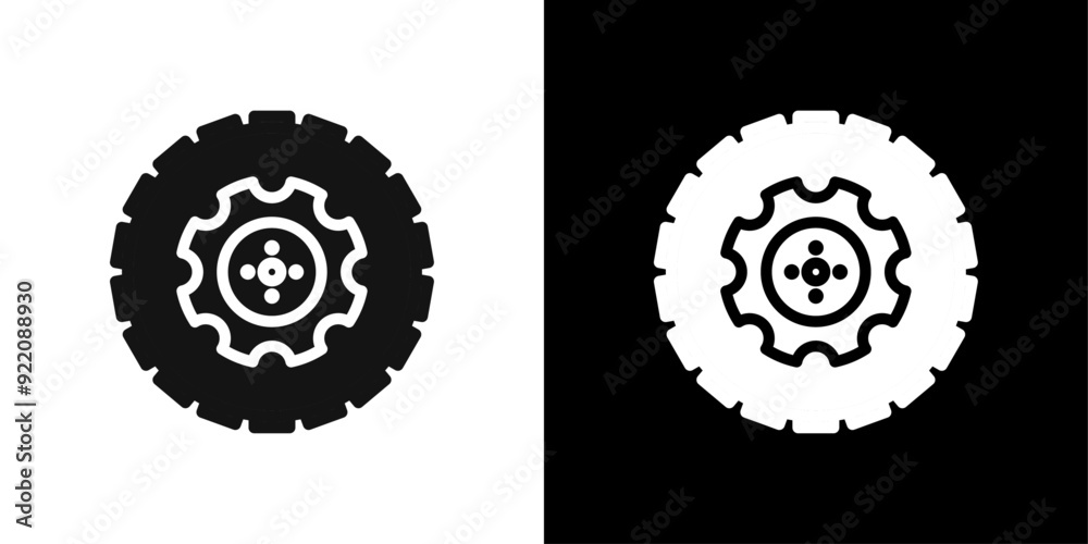 car wheel icon line art vector car wheel icon line art vector
