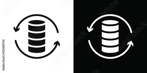 Data Recovery icon line art vector