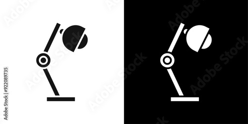 desk lamp icon line art vector