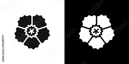 dianthus icon line art vector