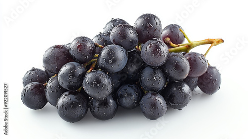 Fresh ripe grape on wood table
