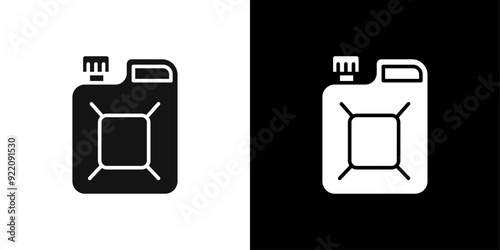 Jerrycan oil icon line art vector photo