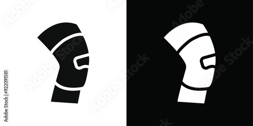 Knee Orthopedic Brace icon line art vector