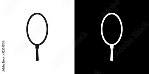 mirror icon line art vector