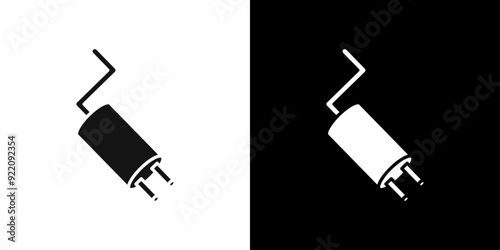 Muffler icon line art vector