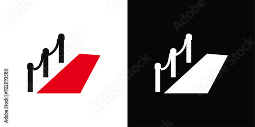 red carpet icon line art vector