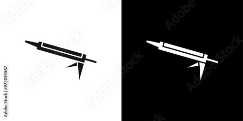 sealant gun icon line art vector