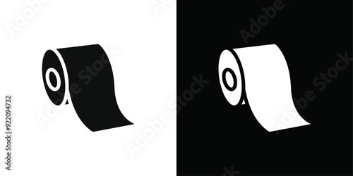 toilet tissue paper roll icon line art vector