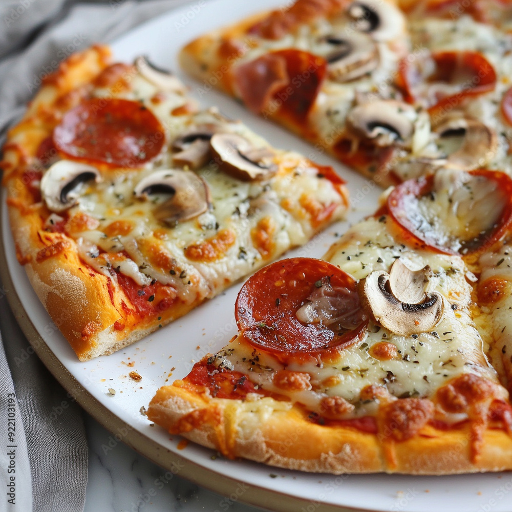 pizza food pepperoni cheese mushrooms slice dinner lunch dish delicious meal plate italian crust baked toppings snack cuisine pizza food pepperoni cheese mushrooms slice dinner lunch dish delicious meal plate italian crust baked toppings snack cuisine