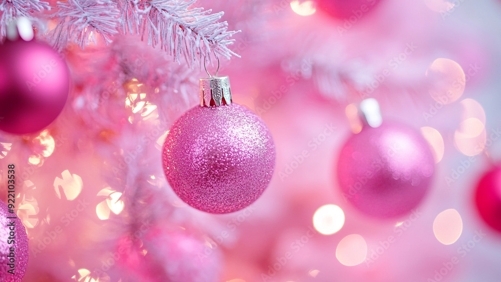 Festive Pink Christmas Scene Festive Pink Christmas Scene