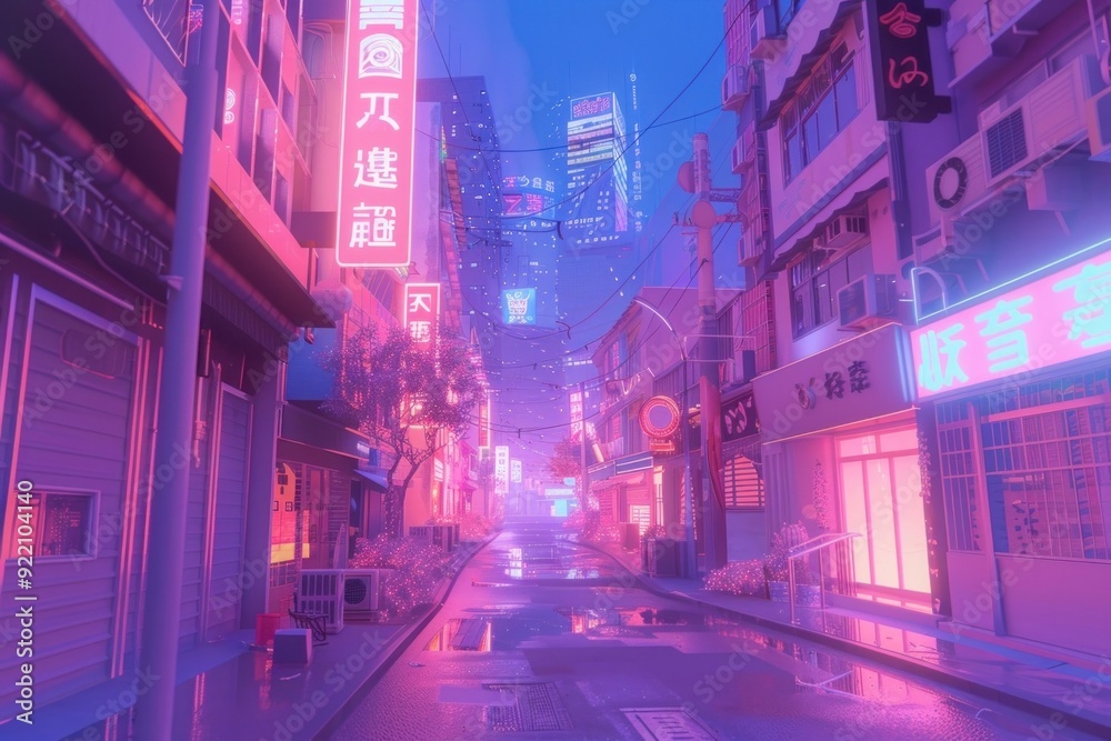 Obraz premium City street cityscape architecture metropolis.