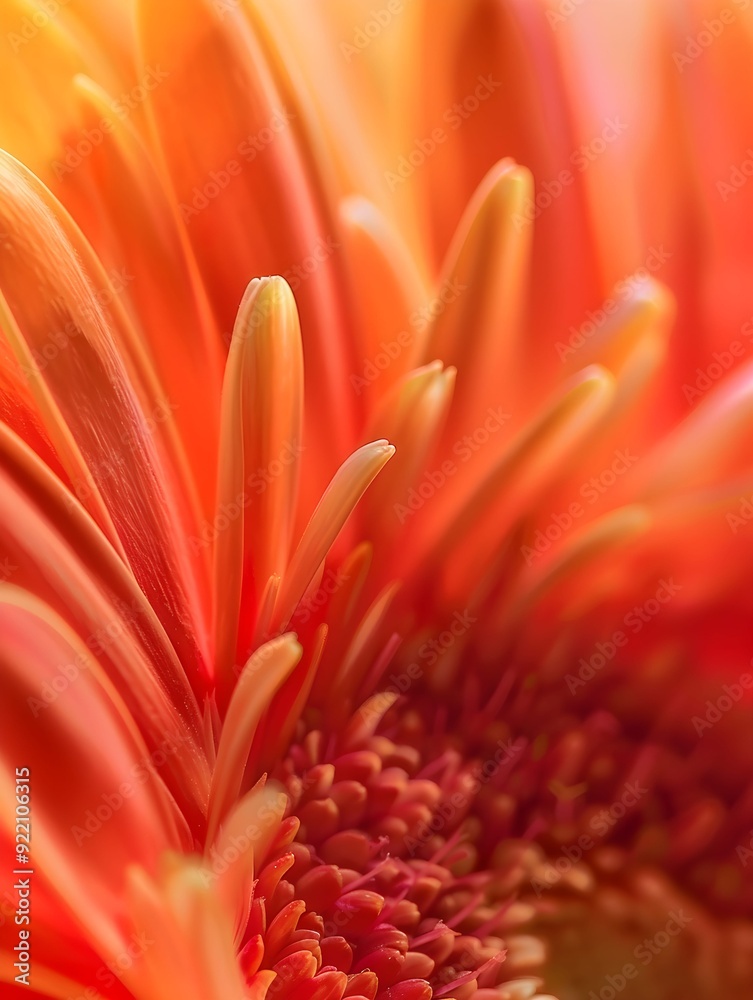 Fototapeta premium Gerbera flower close up. Macro photography. Card Gerbera Flower. Natural romantic conceptual floral Macro background