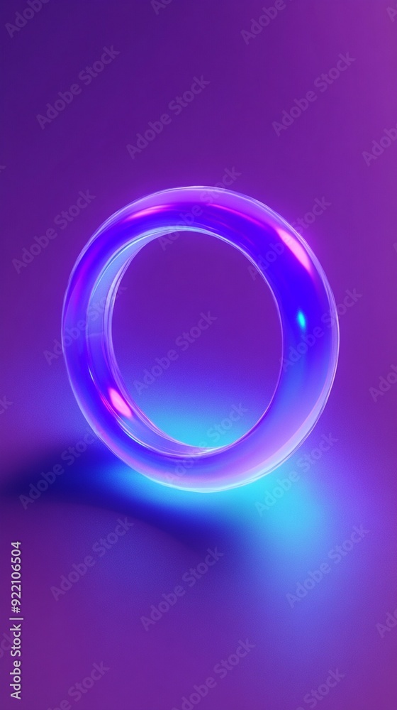 Isometric 3D Ring Icon on Purple Gradient with Blue Light, High-Resolution Octane Render Isometric 3D Ring Icon on Purple Gradient with Blue Light, High-Resolution Octane Render