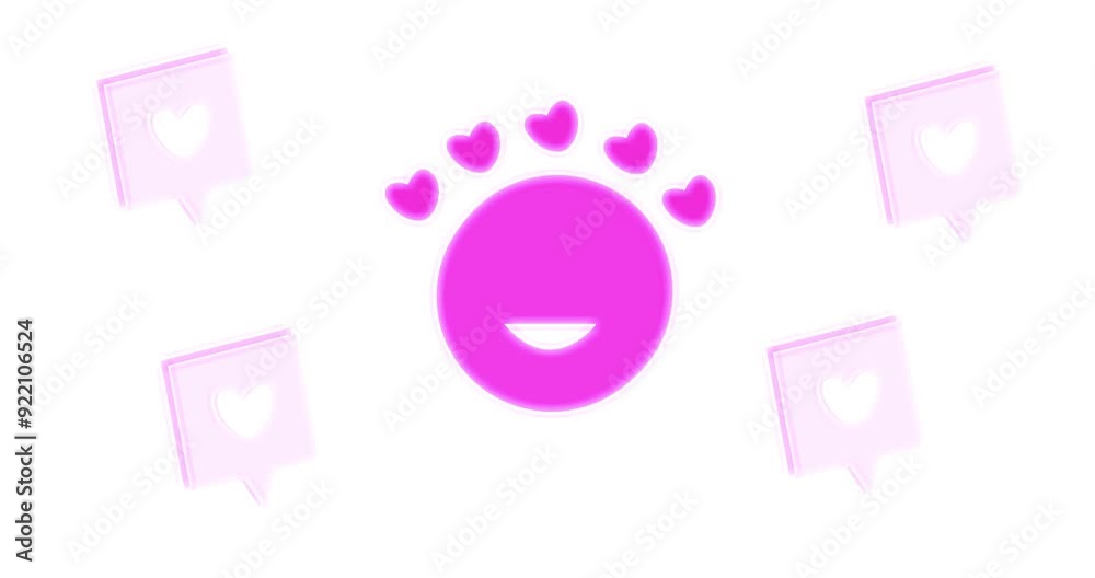 love emoticon face with hearts love emoticon face with hearts