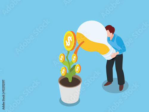 Report, progress or development concept 3d isometric vector illustration