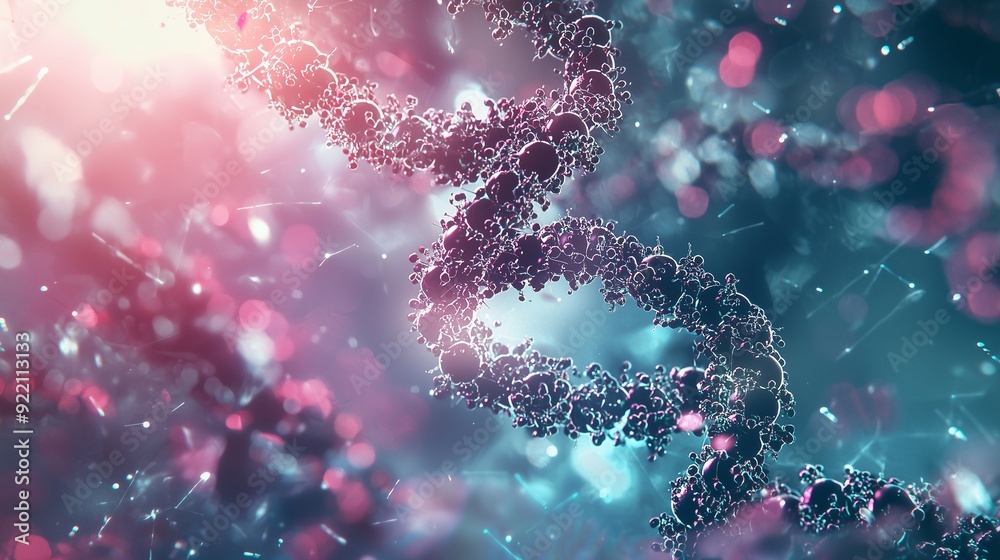Dna double helix structure representing genetic engineering and ...
