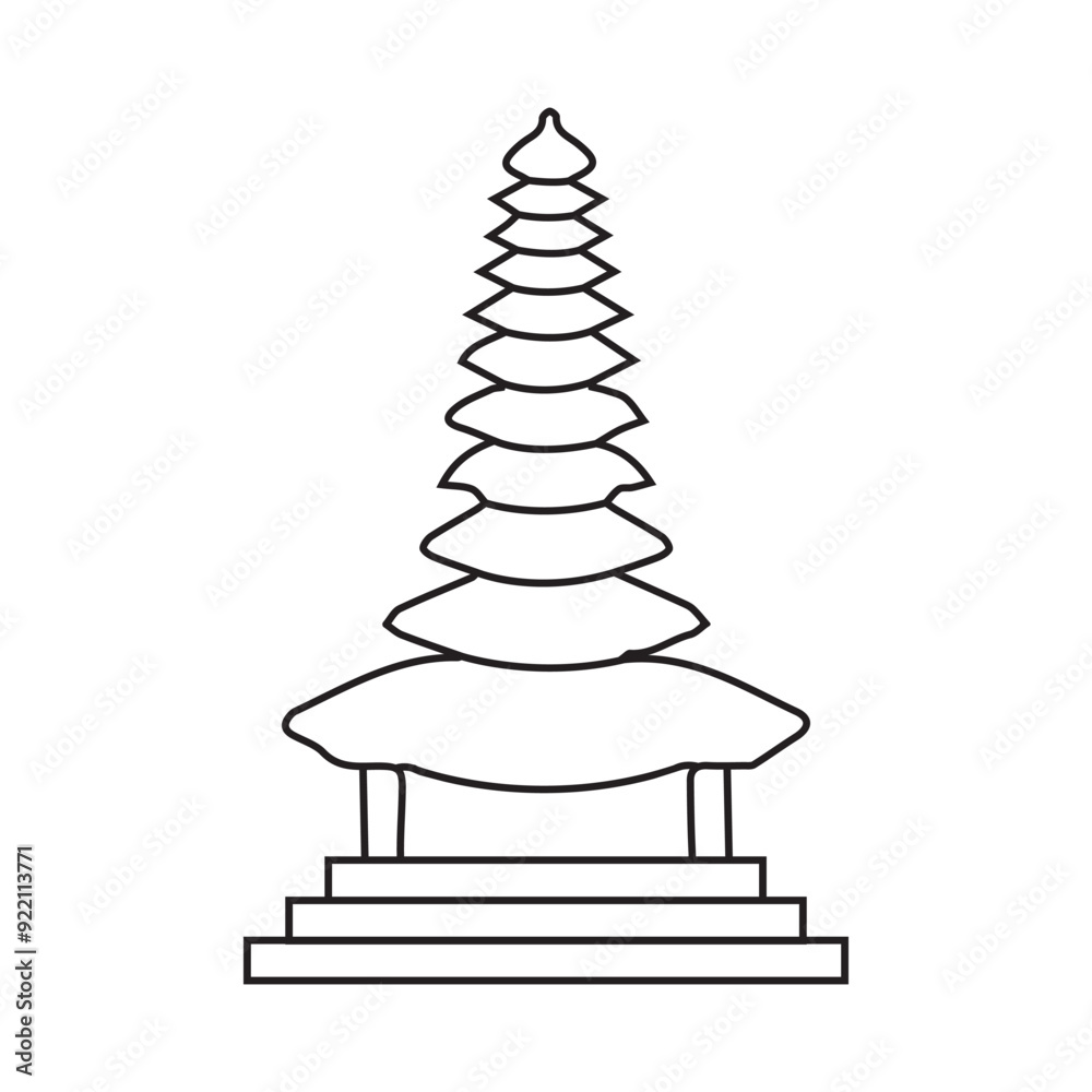 Temple icon design Temple icon design