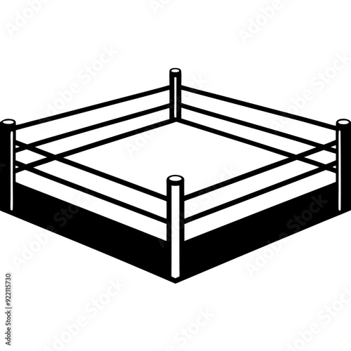 Boxing Ring  art vector illustration