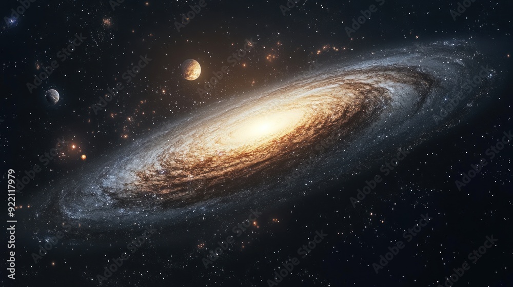 Fototapeta premium Spiral Galaxy in Space