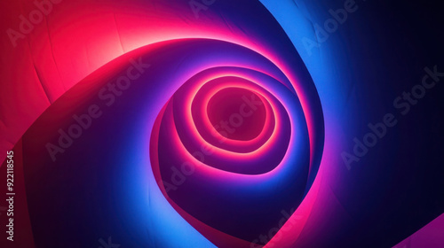 Purple and pink swirling energy vortex with glowing circles, abstract digital art backdrop