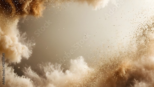 Dramatic Dust Cloud Explosion in a Neutral Studio Setting