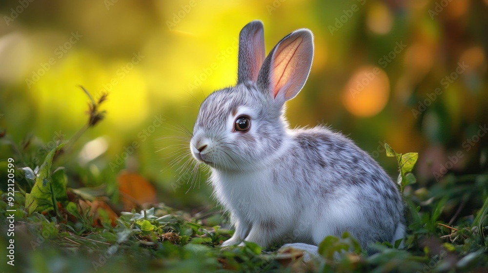 Fototapeta premium Cute Bunny in the Grass