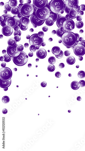 Vitamin D3 round capsules.
