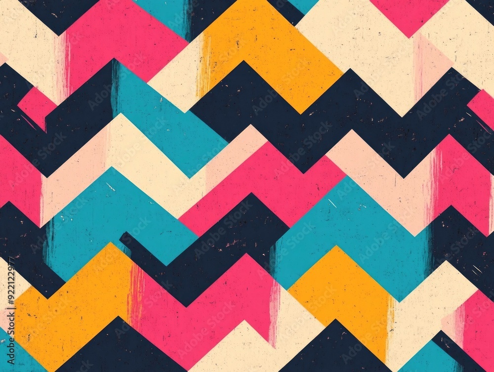 Vibrant and bold angular geometric pattern featuring interlocking zigzag and chevron lines creating a dynamic contemporary and captivating visual design Vibrant and bold angular geometric pattern featuring interlocking zigzag and chevron lines creating a dynamic contemporary and captivating visual design