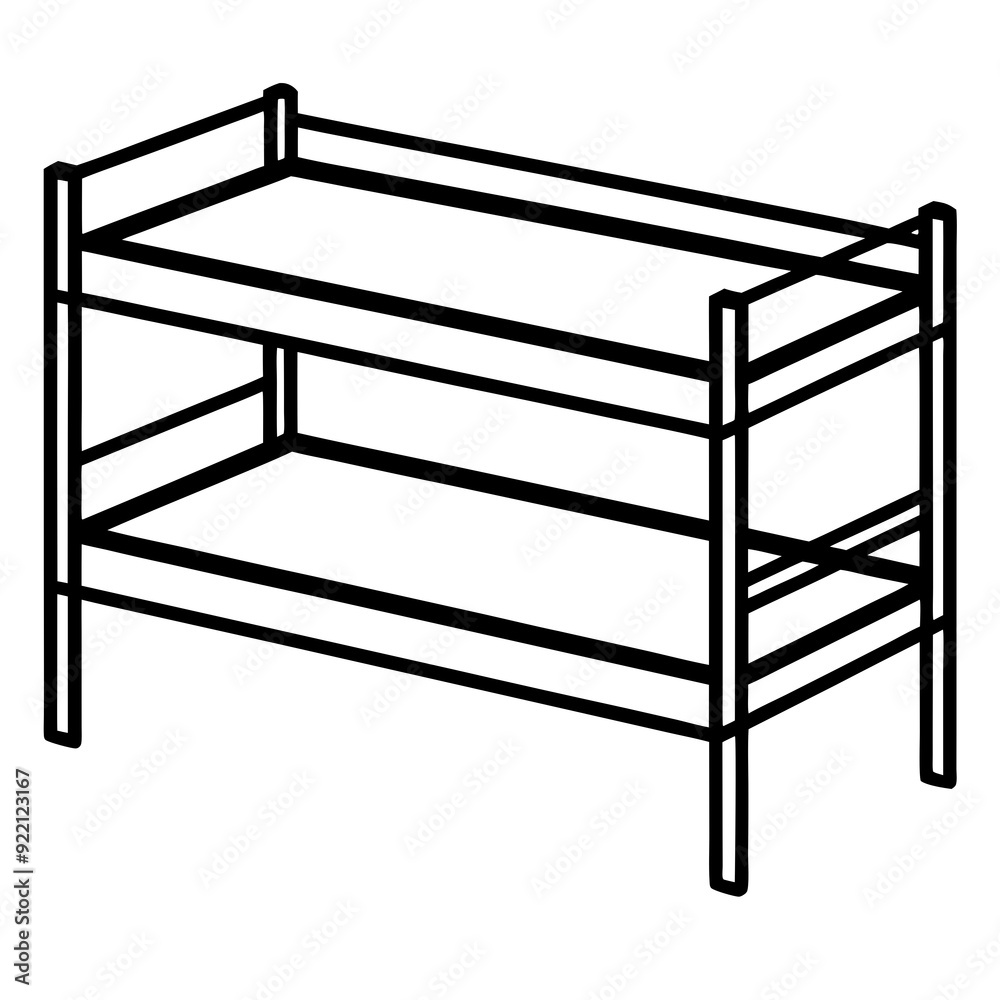 A bunk bed art vector illustration A bunk bed art vector illustration