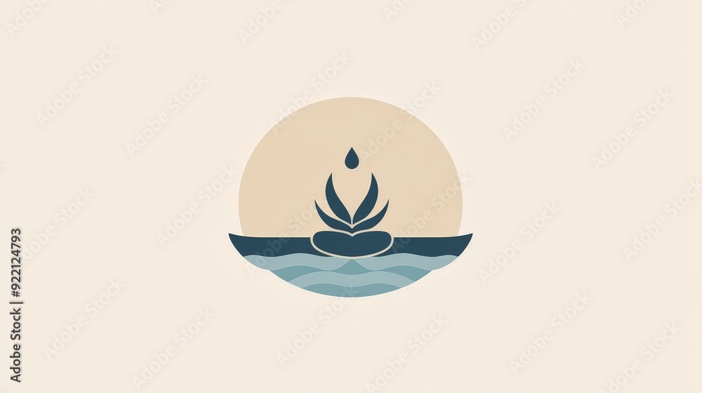A distinctive logo for a health and wellness brand, incorporating a soothing color palette and a calming symbol. The design reflects balance, relaxation, and well-being A distinctive logo for a health and wellness brand, incorporating a soothing color palette and a calming symbol. The design reflects balance, relaxation, and well-being
