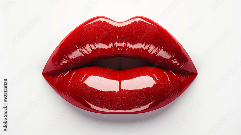 Seductive Red Lips: Close-up of glossy, vibrant red lips, showcasing a bold and sensual statement. A captivating image for beauty, fashion, and cosmetic brands. Seductive Red Lips: Close-up of glossy, vibrant red lips, showcasing a bold and sensual statement. A captivating image for beauty, fashion, and cosmetic brands.