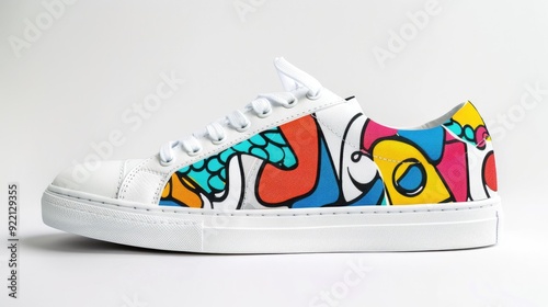 Colorful Sneakers with Abstract Design photo