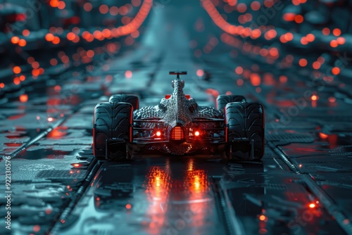 A conceptual image of quantum supremacy, depicting a quantum computer outpacing classical computers in solving complex problems, symbolized by a race with a clear winner