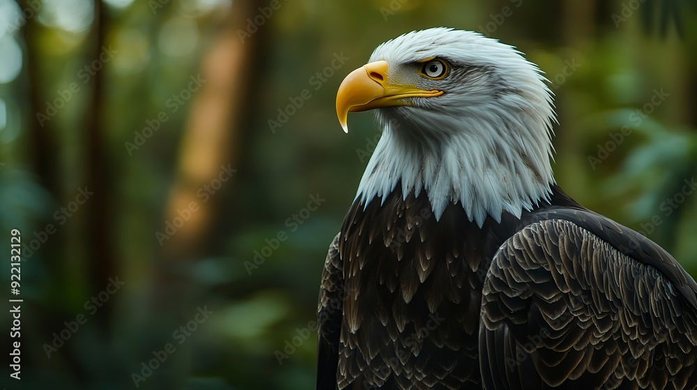 Fototapeta premium bald eagle 4th of july 