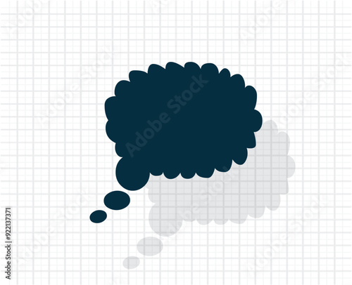 Vector dark color icon with shadow on light checkered background