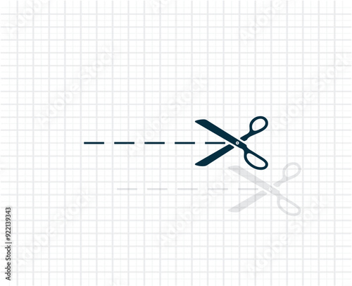 Vector dark color icon with shadow on light checkered background