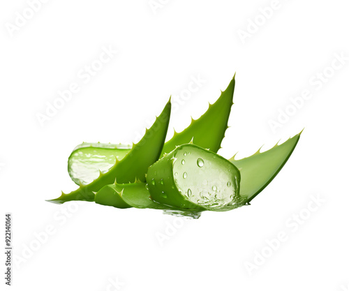 Aloe vera isolated on transparent background, cut out